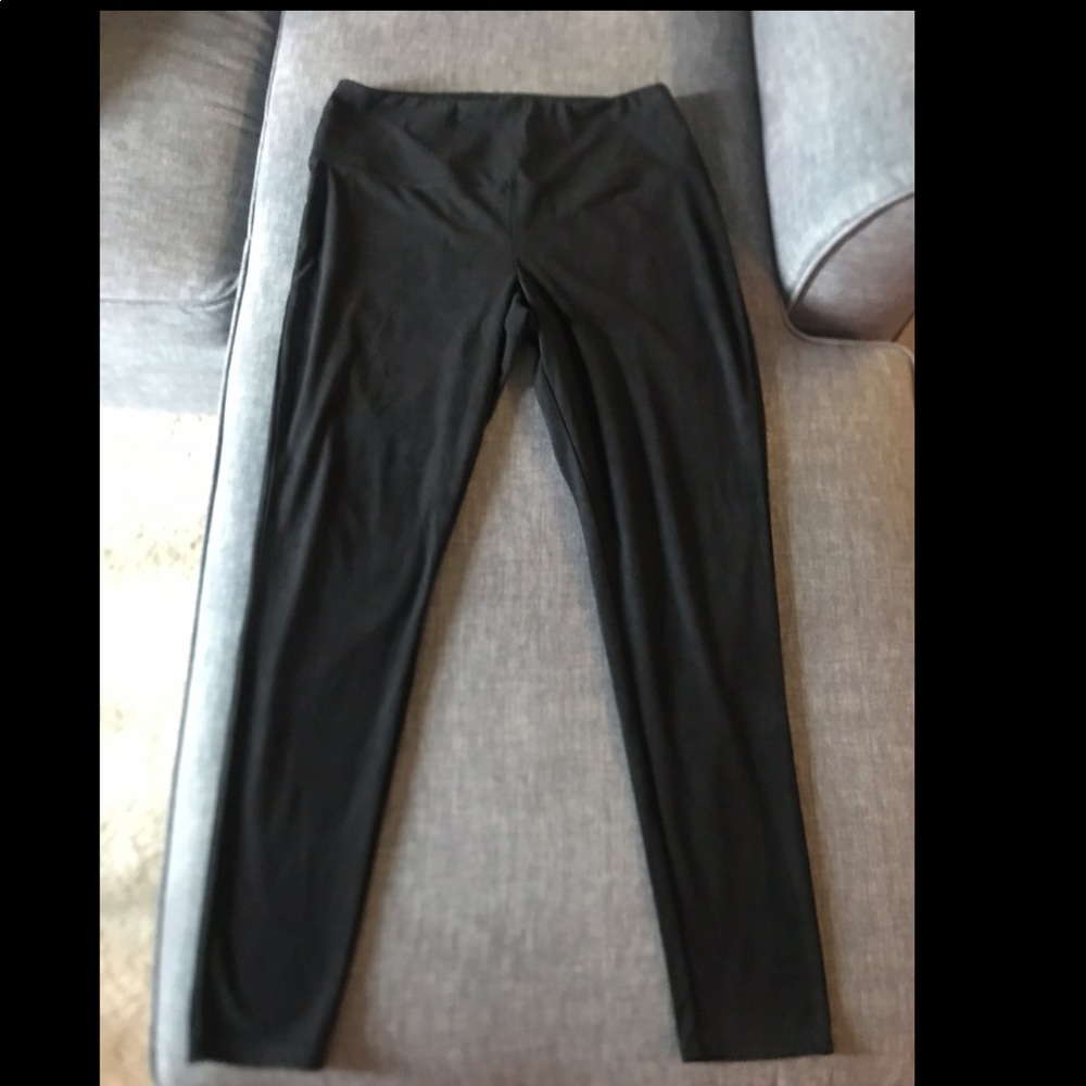 Ruby Ribbon Suedette Leggings black XL NWOT